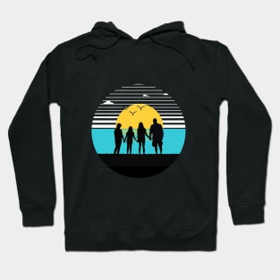 Family time matters - Black silhouette Hoodie